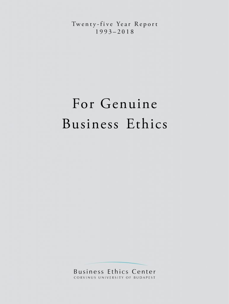 For Genuine Business Ethics