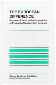 The European Difference - Business Ethics in the Community of European Management Shools