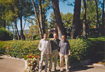 Zsolt Boda, Knut Ims and Antonio Tencati at the CEMS Blocked Seminar in 2001 in Grasse, France.